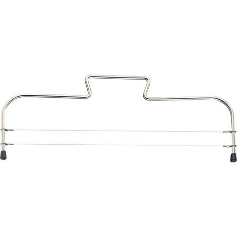 Tortenbodenteiler/Tortenschneider avec 2 dentées Schneiddrähten, acier Inoxydable, Longueur: 32 cm, Recto-Duo, Syllabe (1/5)