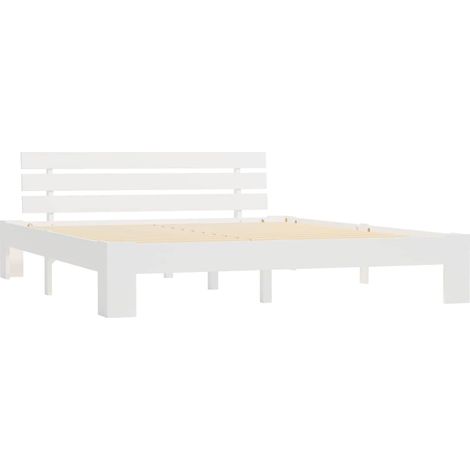 Giroletto senza Materasso Bianco 180x200 cm Legno Massello Pino vidaXL
