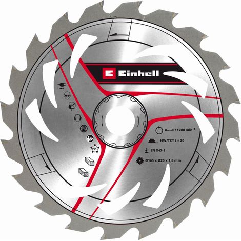 Sägeblatt kwb by einhell 165 mm 24 zähne hartmetall (1/2)