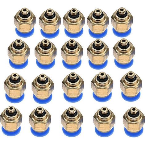 4mm Druckluftschlauch Schnellkupplungen Außengewinde Gerader Steckverbinder (PC4-M5 20 Stück)