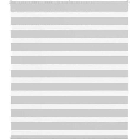 Doppelrollo Hellgrau 130x150 cm Stoffbreite 125,9 cm Polyester