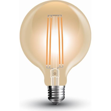 V-TAC VT-2027 7147 Lampadina LED E27 7W G95 Filamento Ambrato 2200K (1/7)