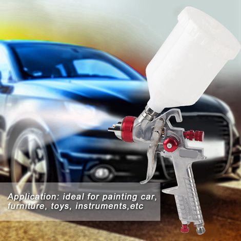 Pistolet à peinture pneumatique par gravité 600 ml avec buse 1,4 mm pour application automobile (1/5)