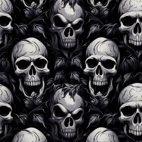 Tela Oxford decorativa para exteriores - Motivo de calavera I DX4509 (1/5)