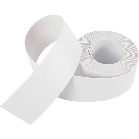 Cinta de sellado - Cinta resistente al agua y al moho para cocina y baño, cinta de sellado para paredes de bañera (3,2 x 3,8 cm, blanca) (1/5)