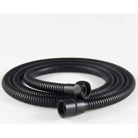 Flexible De Douche - Acier Inoxydable 304 - 1,5 M - Raccord G 1/2 - Finition Noir Mat - 1 Pièce (1/5)