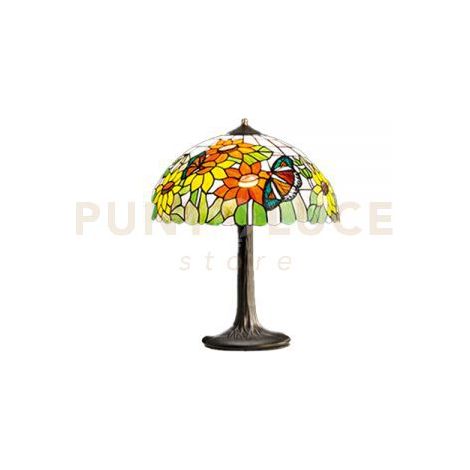 SUNFLOWER Lampada fusione ottone brunito H 56 x Ø 23 cm Attacco E27 senza paralume