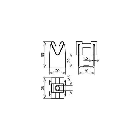 Dehn & Söhne Leitungshalter 207019 DEHNgrip Niro M6