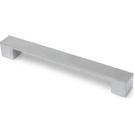 REI – Poignée en zamak finition chrome mat 228x26x28mm – Inserts 192mm pour meubles contemporains – Design moderne et durable (1/6)