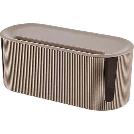 Organizzatore di cavi, scatola per cavi, distributore di cavi, pressacavo, pressacavo, scatola per cavi da esterno, scatola per cavi, 1 pezzo, 31 x 13,5 x 12,5 cm, kaki (1/5)