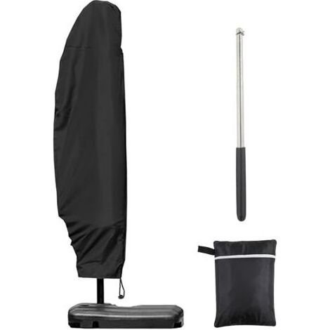 Housse de parasol déporté 3x3m & 4x3m – Protection polyester Oxford UV avec fermeture éclair pratique et tige télescopique incluse (1/5)