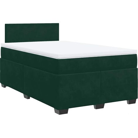 Maison Exclusive - Cama box spring con colchón terciopelo verde o (1/5)