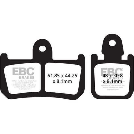 Pastillas de freno EBC GPFAX442/4HH para pista/profesionales (juego para 1 disco)