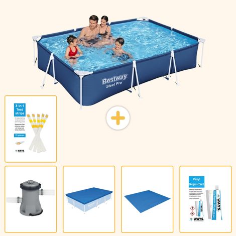 Bestway Bestway Steel Pro Rectangulaire - 300x201x66 cm - 6-pièces S22723 (1/5)