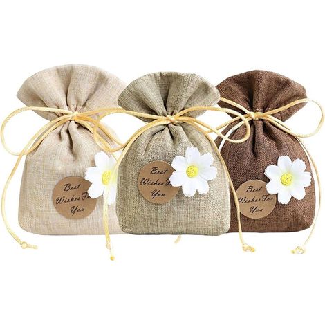 18 Sachets de Lavande à Remplir, Petits Sacs en Coton et Lin avec Cordon, Pochettes Vides pour Armoire, Bijoux, Mariage, Bonbons et Cadeaux (1/5)
