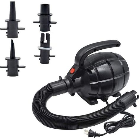 Pompe à Air Électrique Portable 460W – Remplissage Rapide, Débit 45 CFM, Pression 2,1 PSI – Tuyau + 5 Embouts – 120V CA – Gonfleur/Dégonfleur pour Matelas, Bateaux, Bouées (1/5)