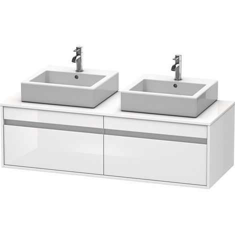 Meuble sous-vasque KETHO 550x1400x426mm blanc brillant