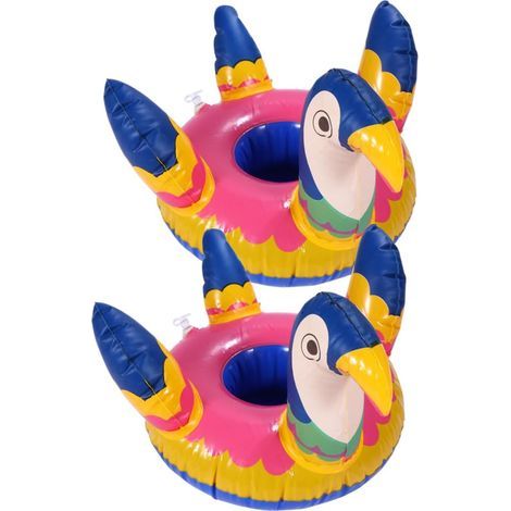2pièces Porte-gobelet Gonflable Lot pour Boissons Tapis De Piscine Simple Plateau à Gobelets (1/5)