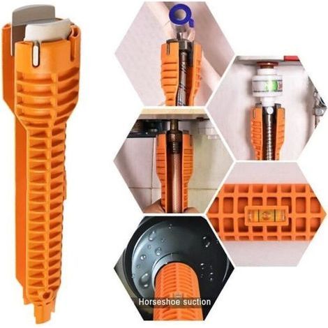 Clé d\'installation multifonctionnelle pour robinet et évier, poignée antidérapante, plomberie - Beguinstore 5687 (1/4)