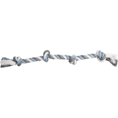 Jouet Chien – Jim Corde avec 4 Nœuds Bleu – 60×7,5×7,5 cm – Coton – Hygiène Dentaire – Résistance élevée (1/4)