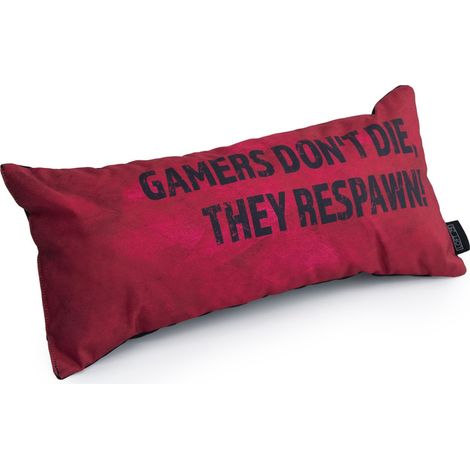 Game Over - Cuscini di supporto per il collo da interni, Cuscini di supporto lombare da esterni resistenti all'acqua, 56x27 cm Cuscini da gioco per soggiorno, Cuscini per divani - Rosso (1/5)