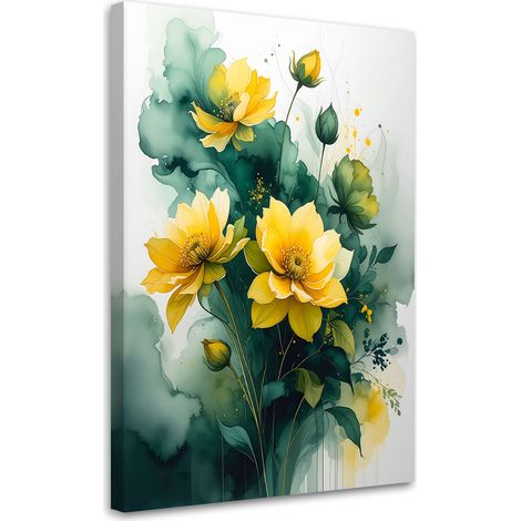 Leinwandbilder Grün gelbe botanische Blumen 20x30 (1/5)