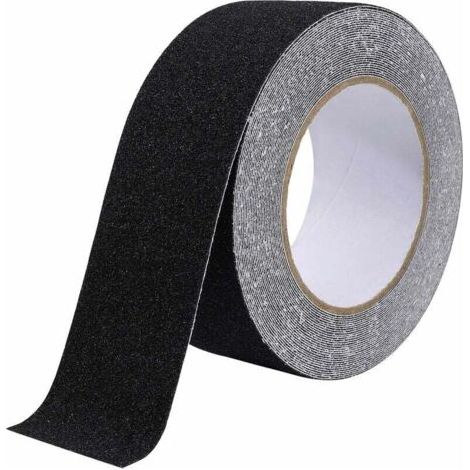 Rutschfester Klebestreifen für Treppen, abriebfest, für mehr Sicherheit, Leitern, für den Innen- und Außenbereich, hohe Haftung, 5 cm x 10 m, schwarz