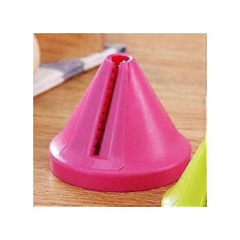 Râpe conique manuelle pour fruits et légumes, lames en acier inoxydable, ergonomique, rose (1/5)
