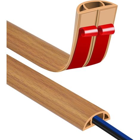 Self Adhesive Floor Cable Cover 1 m Small Flexible Cable Channel for Office, Concert, etc. Protection of Electrical Wire and Tripping Risk Prevention (1/5)