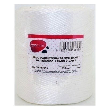 Hilo Paqueteria 750Gr 02,3Mm Rafia Blanco  Torcido 1 Cabo Vivah 4