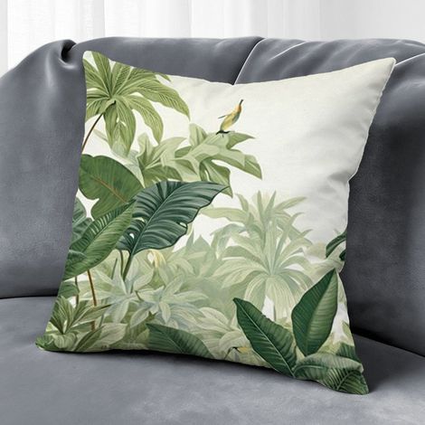 Housse de coussin fleurs naturelles, décoration salon chambre maison,45×45cm (1/5)