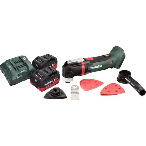 Herramienta multifunción a batería Metabo MT 18 LTX 18 V OIS / Starlock + 2 baterías LiHD de 5,5 Ah + cargador