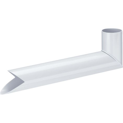 INEFA Wasserspeier Fallrohr, PVC Übergangsstück Regenrohr, Dachrinnenzubehör, einfache Steckmontage, Made in Germany - Weiß, DN50 / 50mm