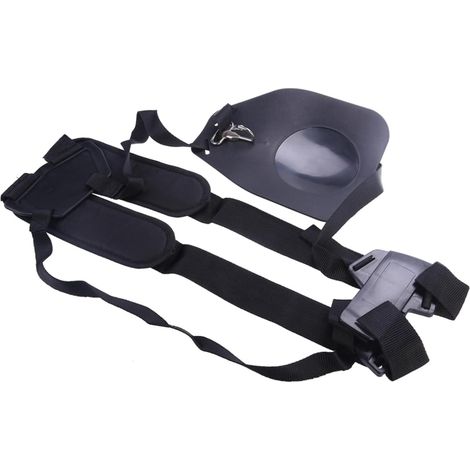 Bretelle Double Épaule pour Débroussailleuse, Sangle Réglable Noire Plaque Plastique, Usage, pour Agriculture et Pêche, Maintien Stable Lors du Travail (1/5)
