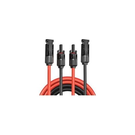 Câble d'extension de panneau solaire avec Prise Mâle/Femelle pour Photovoltaïque, pour Panneaux solaires et systèmes 1 paire (AWG12/4 mm² 5m) (1/5)