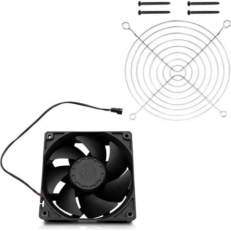 Ventilateur à flux axial pour cheminée - utilisé pour les cheminées, les armoires informatiques, le refroidissement et la ventilation (1/4)