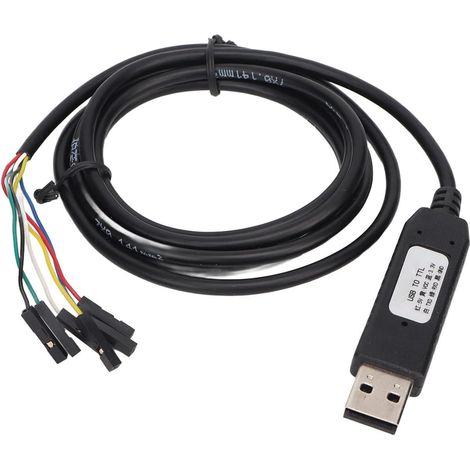 Câble Série USB vers TTL, 1,5 Mètre Câble Série USB vers TTL 6 Broches 50bps à 2Mbps Câble de Console de Débogage avec 3 Indicateurs de Couleur, pour Décodeur Satellite, Routeur, (1/5)