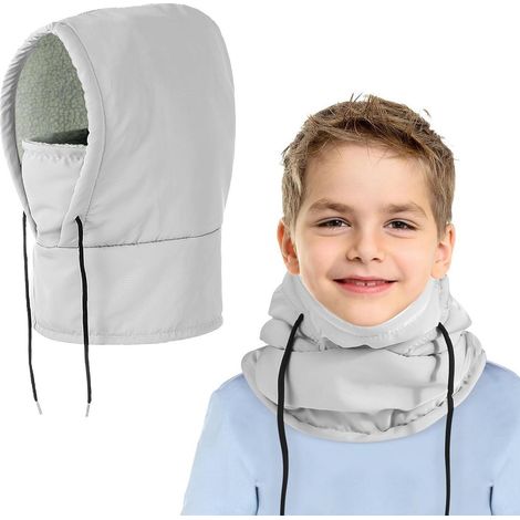 Kinder Sturmhaube Winter Wasserdicht Thermo Fleece Balaclava für Jungen Mädchen 4-8 Jahre Grau (1/5)