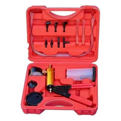 Pompe à Vide Manuelle Kit Extracteur De avec Manomètre Purgeur de Liquide Frein pour vidange et Entretien Auto Atelier Garage Maison - (1/5)