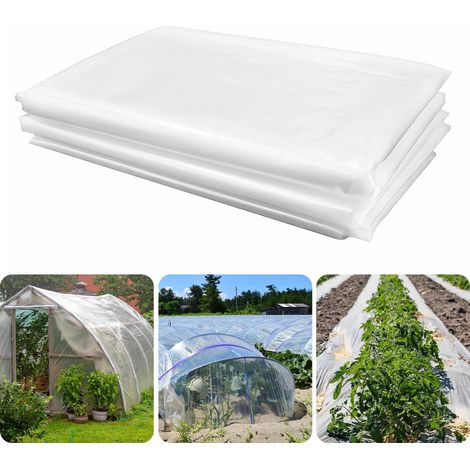 Telo per serra, telo per serra 2 x 10 metri, telo trasparente per serra, telo riutilizzabile per serra da giardino, adatto per serre, giardini e agricoltura ecc.