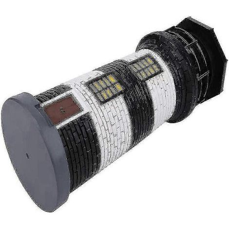 Phare solaire Luxora à LED, tour de balisage rotative pour jardin (1/4)