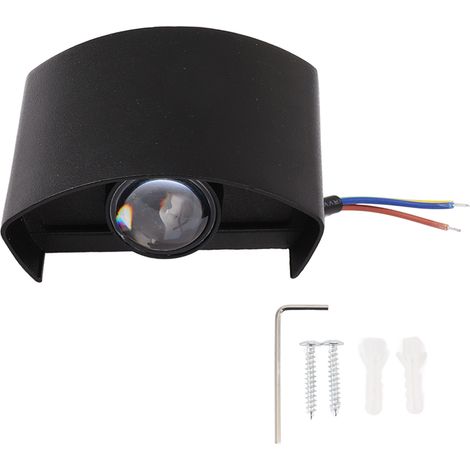Applique murale LED à éclairage indirect (haut et bas), haute luminosité, étanche, résistante à la chaleur et respectueuse de l'environnement, idéale pour jardin et cour.