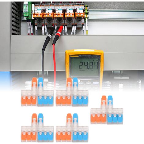 Vente de 5 unités par ensemble : connecteur de fil Y626 2 entrées, 6 sorties 0,5-6 mm², répartiteur rapide, 41 A 450 V. (1/5)