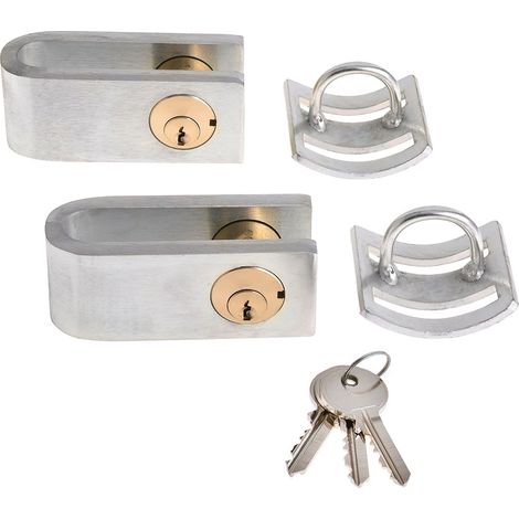 Schlösserset für Scherengitter 50 mm. (1/2)