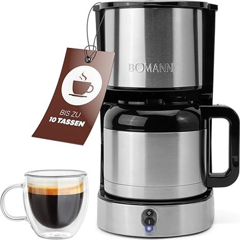 Bomann KA 6066 CB cafetera inoxidable 1,2 litros