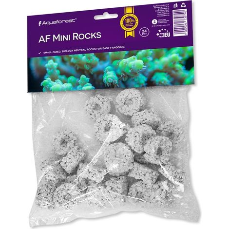 Soportes para coral Aquaforest AF Mini Rocks blancos, 24 unidades