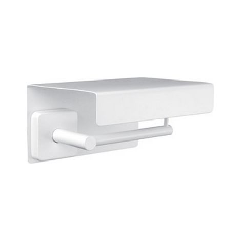 Portarotolo design moderno in acciaio inox bianco opaco CLODE-B kamalu (1/2)