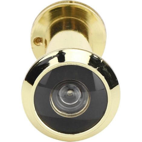 Sicherheitstürspion mit 220°-Sichtwinkel, einbruchsicher mit rückseitiger Abdeckung, für Haustüren, für den privaten Gebrauch, goldfarben