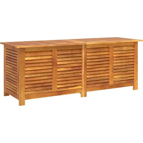 Garden Storage Box with Louver 150x50x56 cm Solid Wood Acacia vidaXL
