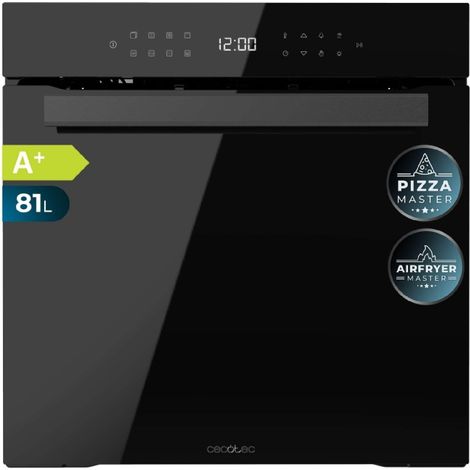 81 L Fassungsvermögen Einbau-Pyrolyseofen Glass Black, 11 Funktionen mit Airfryer Master, Pizza Master, 3D-Garen, Dampfboden X2, Pyrolyse, Klasse A+. (1/5)